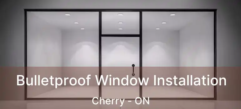  Bulletproof Window Installation Cherry - ON