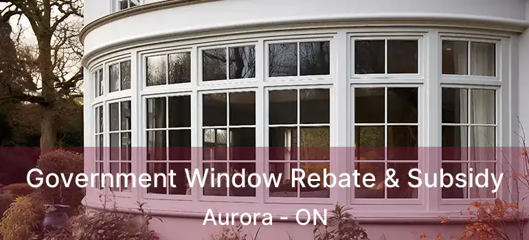  Government Window Rebate & Subsidy Aurora - ON