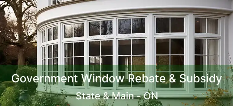  Government Window Rebate & Subsidy State & Main - ON