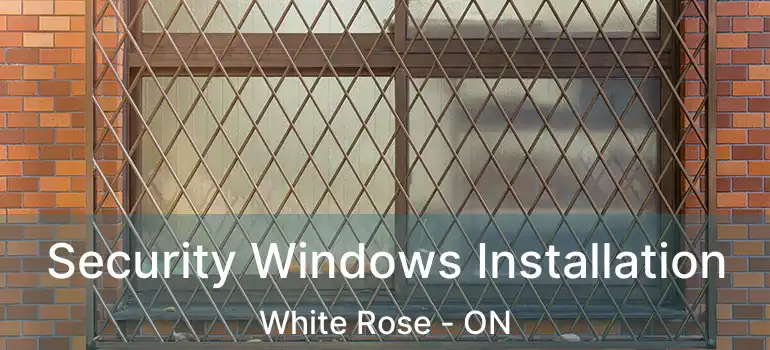  Security Windows Installation White Rose - ON
