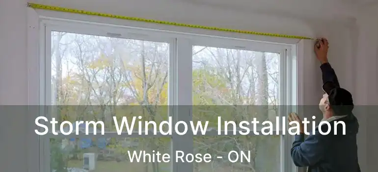  Storm Window Installation White Rose - ON